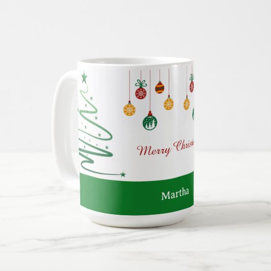 Personalized Merry Christmas Mug Kaffeetasse (Vorderseite Links)