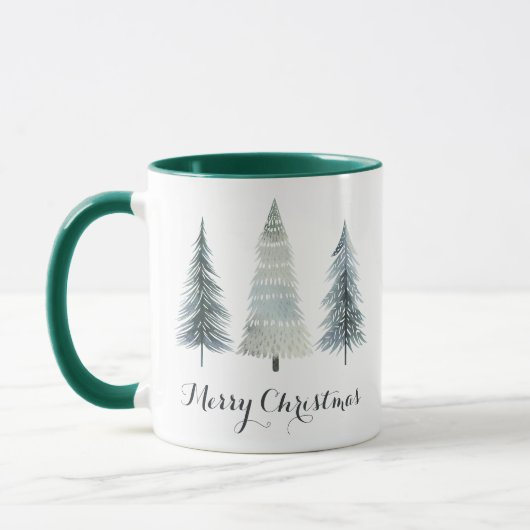 Personalized Merry Christmas Mug with Tree Design Tasse (Links)