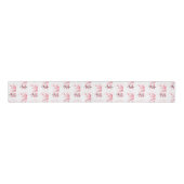 Personalized Merry Christmas Pink Santa Monogram Ripsband (Vorderseite)
