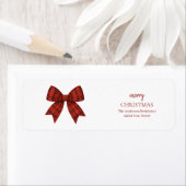 Personalized Merry Christmas | Red Plaid Bow (Insitu)