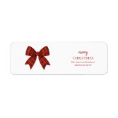Personalized Merry Christmas | Red Plaid Bow (Vorne)
