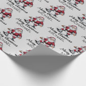 Personalized Merry Christmas Santa Claus Soccer    Geschenkpapier (Ecke)