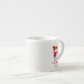 Personalized Merry Christmas Snowman Custom Year Espressotasse (Vorderseite Rechts)