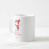 Personalized Merry Christmas Snowman Custom Year  Kaffeetasse (Vorderseite Links)