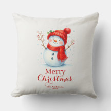 Personalized Merry Christmas Snowman Custom Year