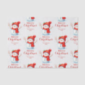 Personalized Merry Christmas Snowman Custom Year  Seidenpapier (Vorderseite)
