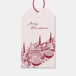 Personalized Merry Christmas Table Minimal Design Geschenkanhänger