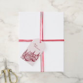 Personalized Merry Christmas Table Minimal Design Geschenkanhänger (Mit Garn)