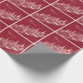 Personalized Merry Christmas Table Minimal Design  Geschenkpapier (Ecke)