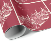 Personalized Merry Christmas Table Minimal Design Geschenkpapier (Rolleneckpunkt)