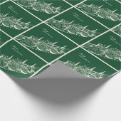 Personalized Merry Christmas Table Minimal Design  Geschenkpapier (Ecke)