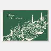 Personalized Merry Christmas Table Minimal Design Geschenkpapier Set (Vorderseite 3)