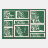 Personalized Merry Christmas Table Minimal Design Geschenkpapier Set (Vorderseite)