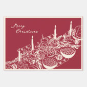 Personalized Merry Christmas Table Minimal Design Geschenkpapier Set (Vorderseite 3)