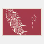 Personalized Merry Christmas Table Minimal Design Geschenkpapier Set (Vorderseite 2)