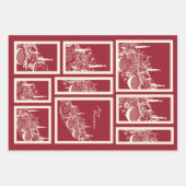 Personalized Merry Christmas Table Minimal Design Geschenkpapier Set (Vorderseite)