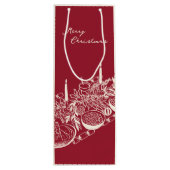 Personalized Merry Christmas Table Minimal Design  Geschenktüte Für Weinflaschen (Rückseite)