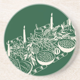 Personalized Merry Christmas Table Minimal Design Getränkeuntersetzer