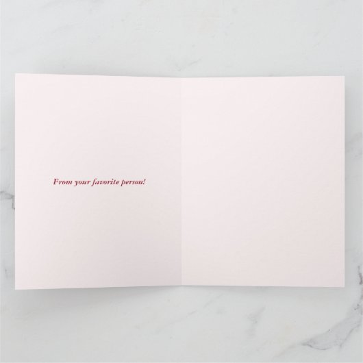 Personalized Merry Christmas Table Minimal Design  Karte (Innenseite)