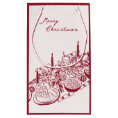 Personalized Merry Christmas Table Minimal Design Kleine Geschenktüte (Rückseite)