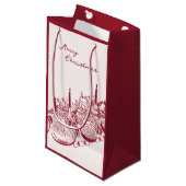 Personalized Merry Christmas Table Minimal Design Kleine Geschenktüte (Vorderseite Schrägansicht)