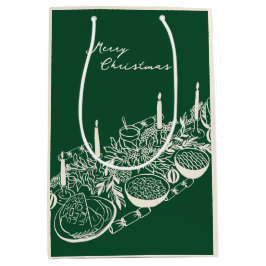 Personalized Merry Christmas Table Minimal Design Mittlere Geschenktüte
