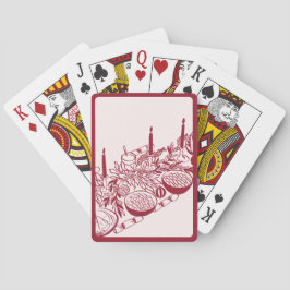 Personalized Merry Christmas Table Minimal Design Spielkarten