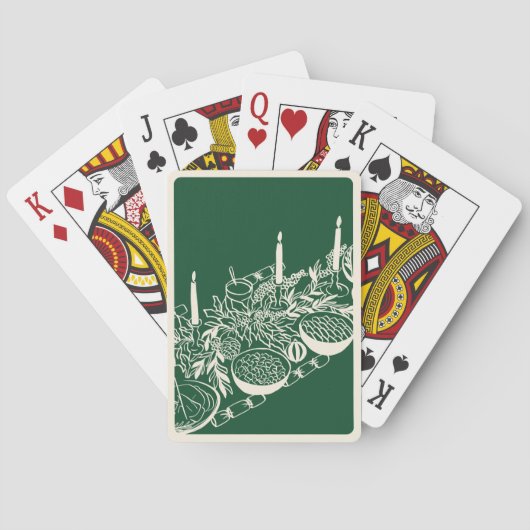 Personalized Merry Christmas Table Minimal Design Spielkarten (Rückseite)