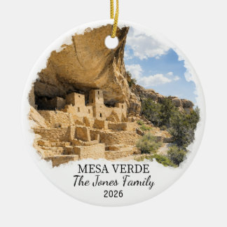 Personalized Mesa Verde National Park, Colorado Keramik Ornament