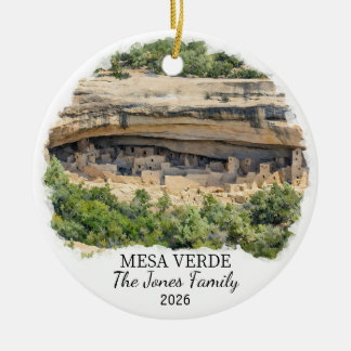 Personalized Mesa Verde National Park, Colorado Keramik Ornament