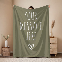 Personalized Message Cozy Blanket for Mom and Dad Fleecedecke
