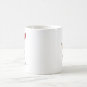 Personalized Message Love You Yorkie Cute Dog Art Kaffeetasse (Mittel)