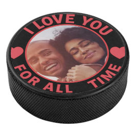  Personalized Message Photo I Love You All time Eishockey Puck