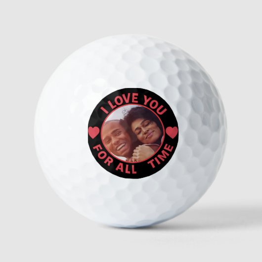  Personalized Message Photo I Love You All time Golfball (Vorderseite)