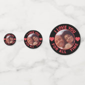 Personalized Message Photo I Love You All time Konfetti (Vorderseiten)