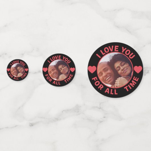  Personalized Message Photo I Love You All time Konfetti (Rückseiten)