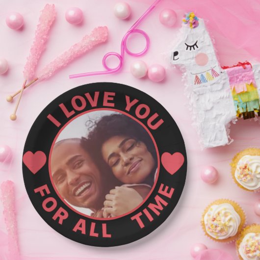  Personalized Message Photo I Love You All time Pappteller (Party)