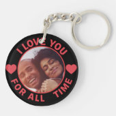  Personalized Message Photo I Love You All time Schlüsselanhänger (Rückseite)