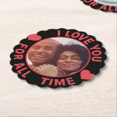 Personalized Message Photo I Love You All time Untersetzer (angewinkelt)