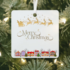 Personalized Metal Square Ornament