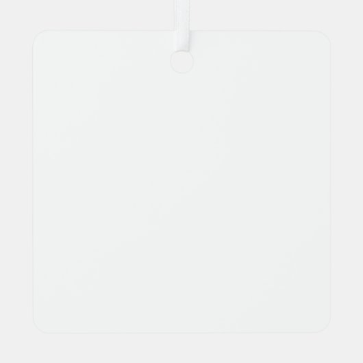 Personalized Metal Square Ornament – Square Shape (Rückseite)