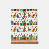 Personalized Mexican Fiesta Birthday Acrylschild (Vorderseite)