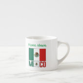 Personalized Mexico Flag Name Design Espressotasse (Rechts)