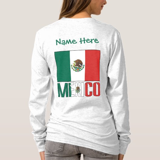 Personalized Mexico Flag T-Shirt (Rückseite)