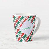Personalized Mexico Flag Tiled Milchtasse (Rechte Ecke)