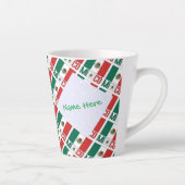 Personalized Mexico Flag Tiled Milchtasse (Rechts)