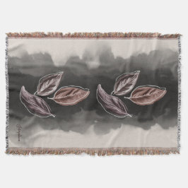Personalized Mid-century Modern Botanical Leaves  Decke