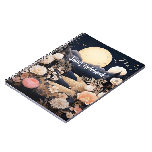 Personalized Midnight Boho Garden Gift Notizblock (Linke Seite)