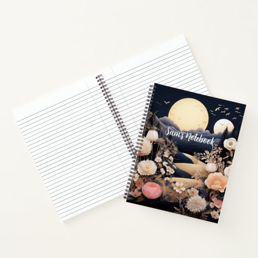 Personalized Midnight Boho Garden Gift Notizblock (Innenseite)