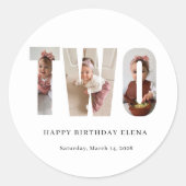 Personalized Milestone Birthday Photo Stickers (Vorderseite)